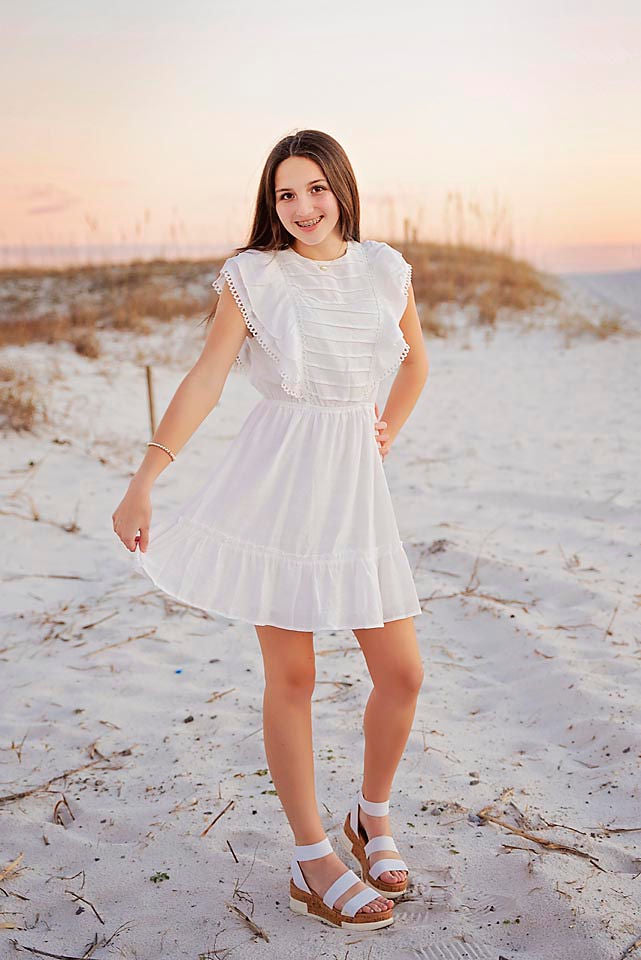 Ruffle white Dress