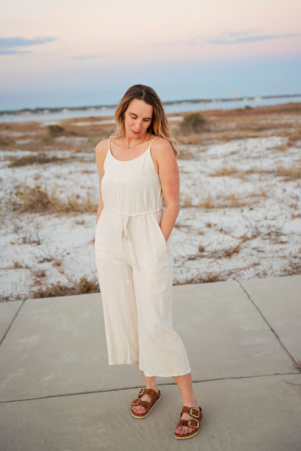 By the Beach Linen Jumpsuit