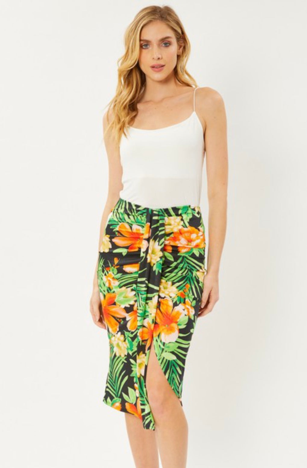 Tropical Venechia Wrap Skirt