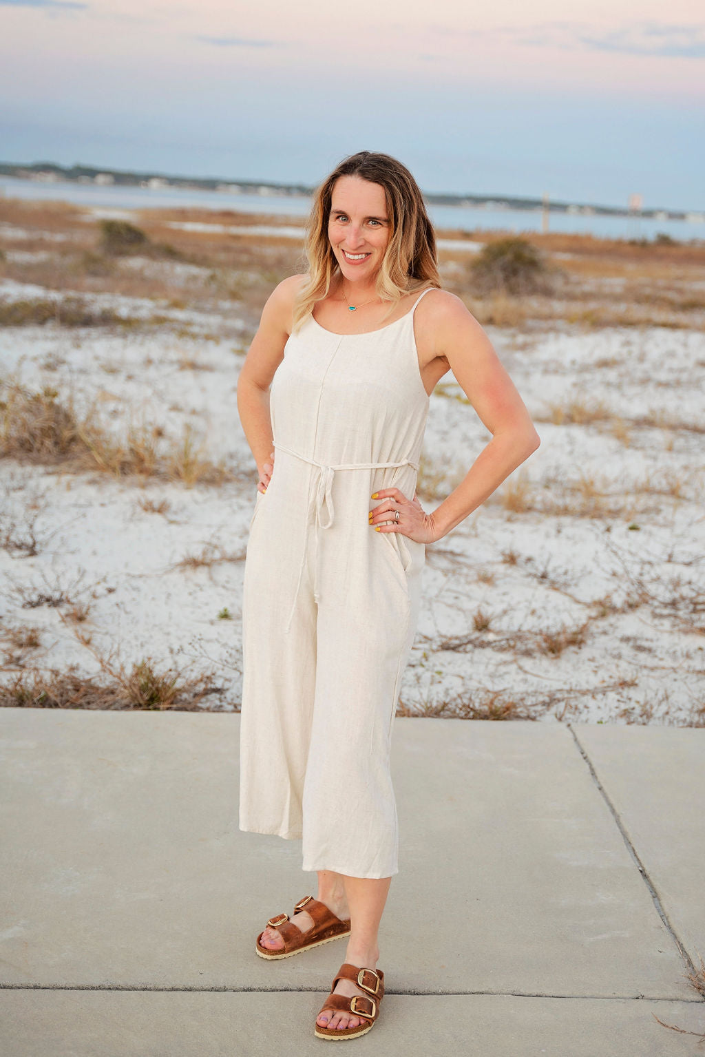 By the Beach Linen Jumpsuit