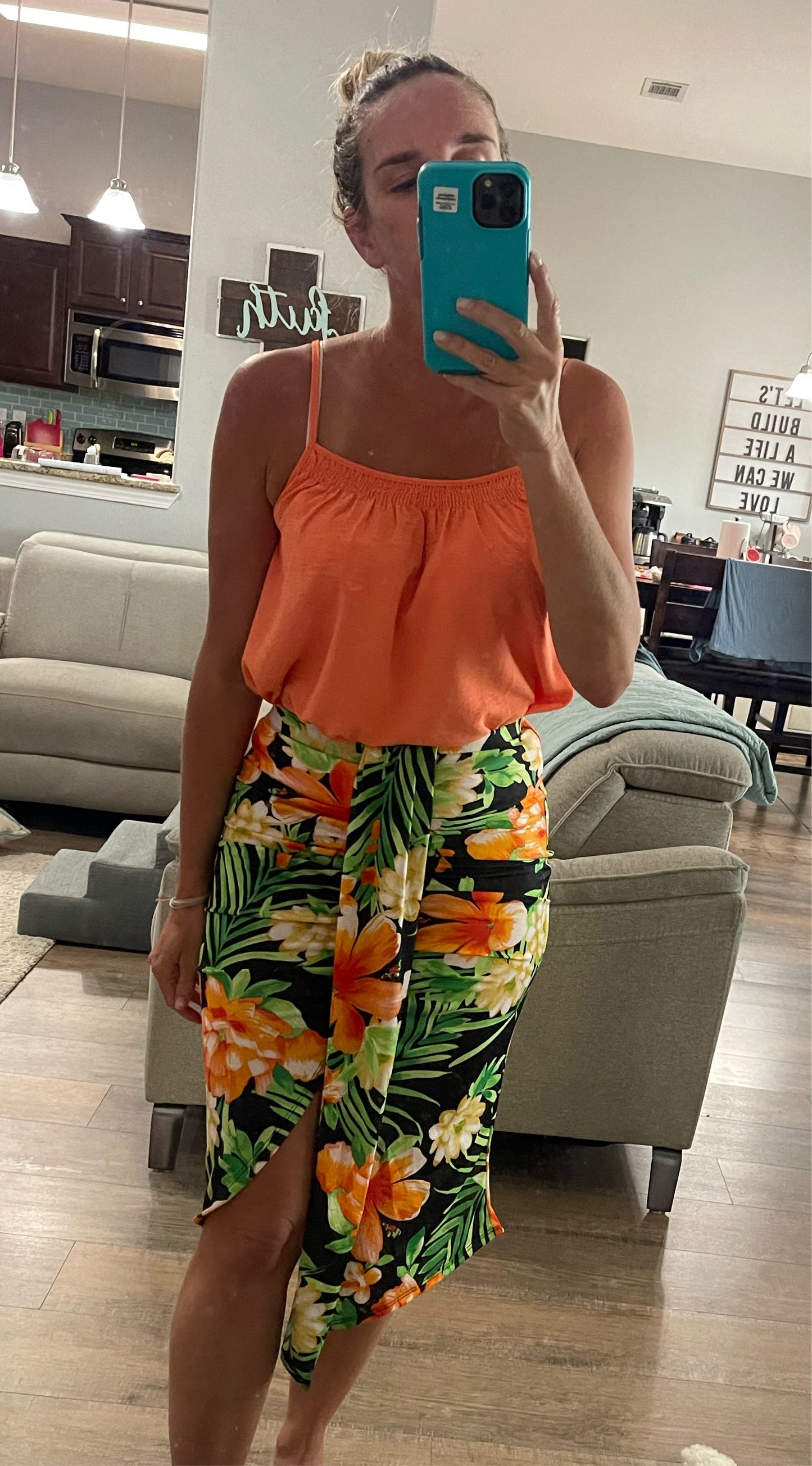 Tropical Venechia Wrap Skirt