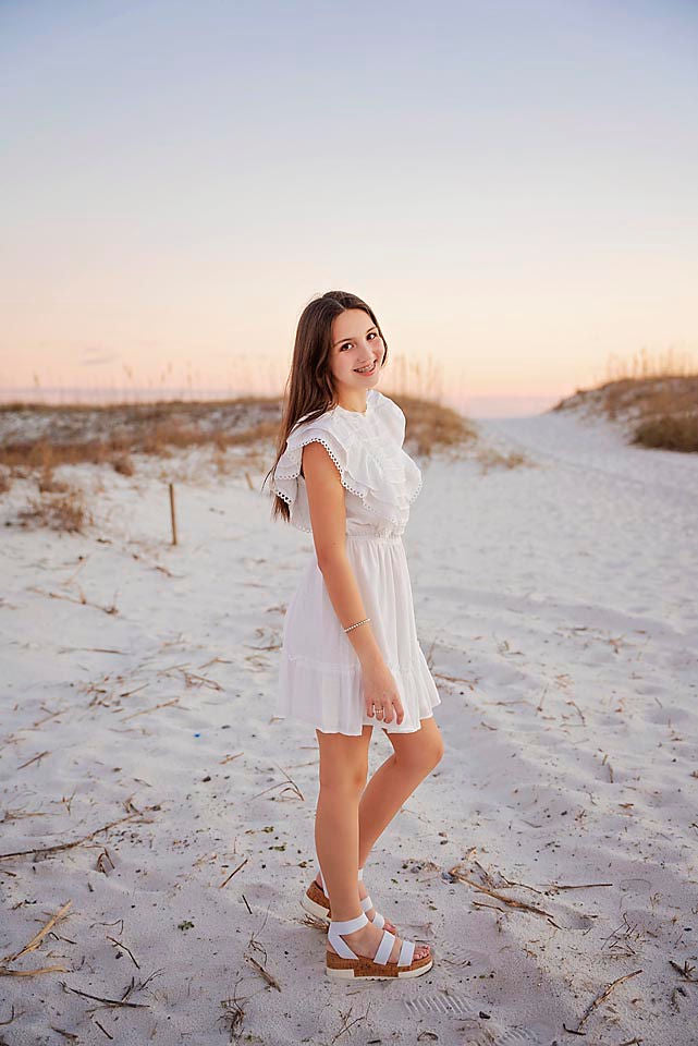 Ruffle white Dress